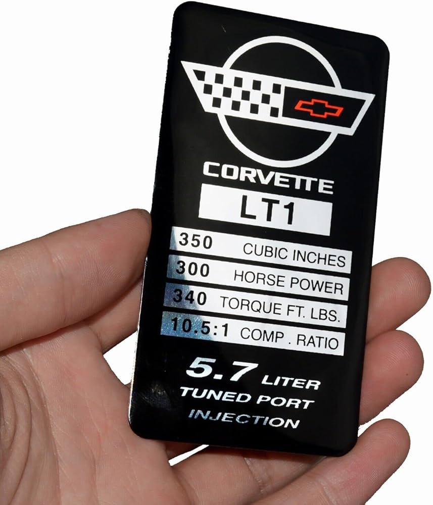 Amazon.com: 1Pc C4 Corvette 1993-1996 LT1 Engine ID Spec Metal Amazon.com: 1Pc C4 Corvette 1993-1996 LT1 Engine ID Spec Metal